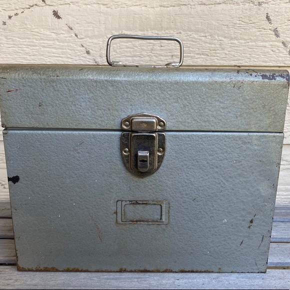 Vintage Excelsior Industrial Metal File Document Lock Box - Picture 4 of 11